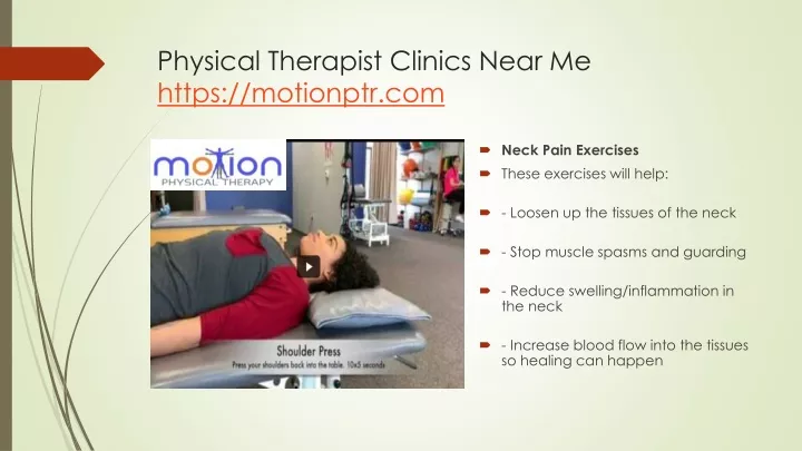 physical therapist clinics near me https motionptr com