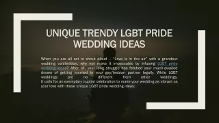Unique Trendy LGBT Pride Wedding Ideas