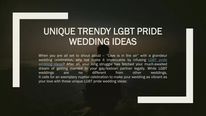 unique trendy lgbt pride wedding ideas