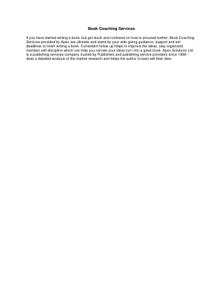 Book Coaching Services