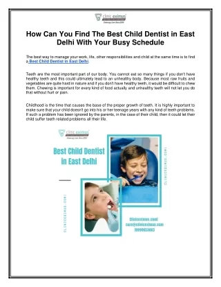 how can you find the best child dentist in east