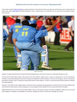 rahul dravid can t give chance to everyone