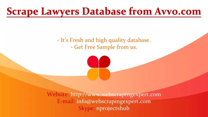 scrape lawyers database from avvo com