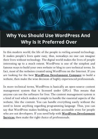 why you should use wordpress