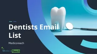 MedicoReach - Dentist Email List and Database