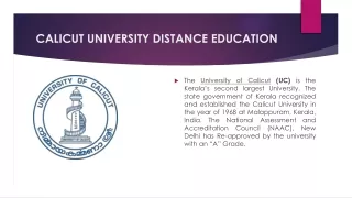 calicut university distance education