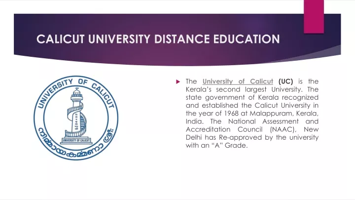 calicut university distance education