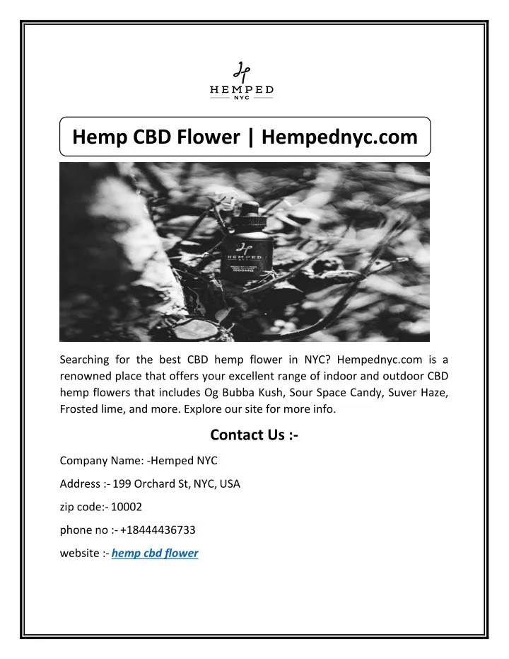 hemp cbd flower hempednyc com