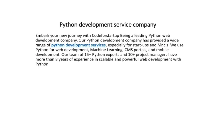 python development service company