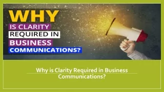 Why is Clarity Required in Business Communications