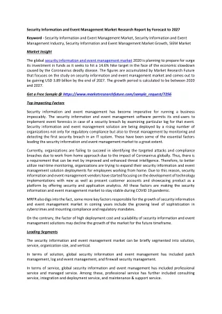 security information and event management market