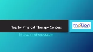 Nearby Physical Therapy Centers