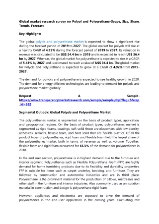 global market research survey on polyol