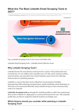 what are the best linkedin email scraping tools