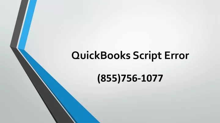 quickbooks script error