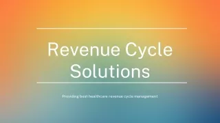revenue cycle solutions