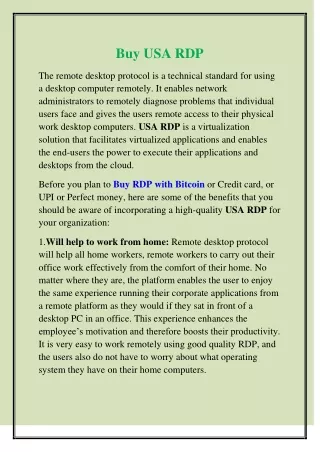 buy usa rdp