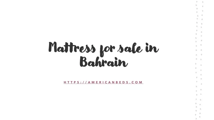 mattress for sale in bahrain