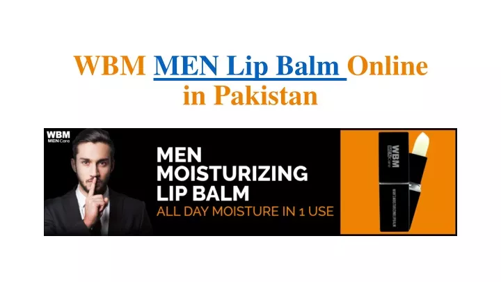 wbm men lip balm online in pakistan