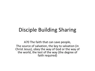 disciple building sharing