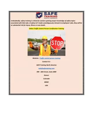 undoubtedly safety training is critical