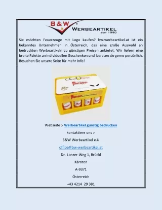 Werbeartikel günstig bedrucken| bw-werbeartikel.at