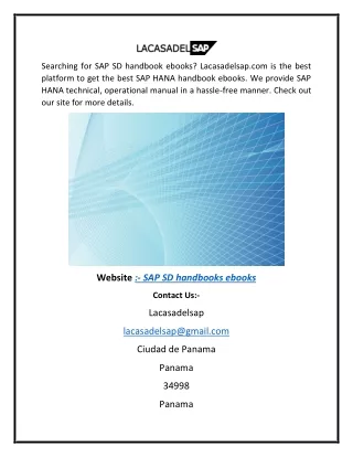 SAP SD handbooks ebooks Lacasadelsap