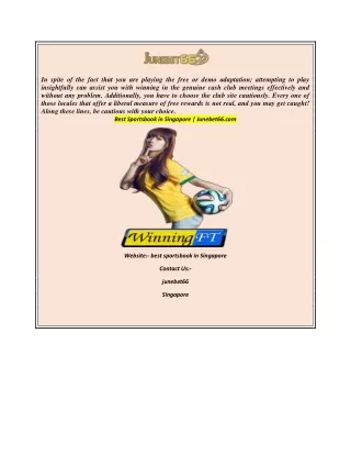 Best Sportsbook in Singapore Junebet66.com