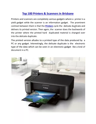 top 100 printers scanners in brisbane printers