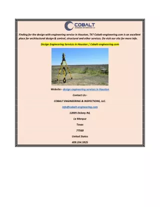 finding for the design with engineering service