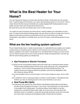 Brivis heater repair Point Cook