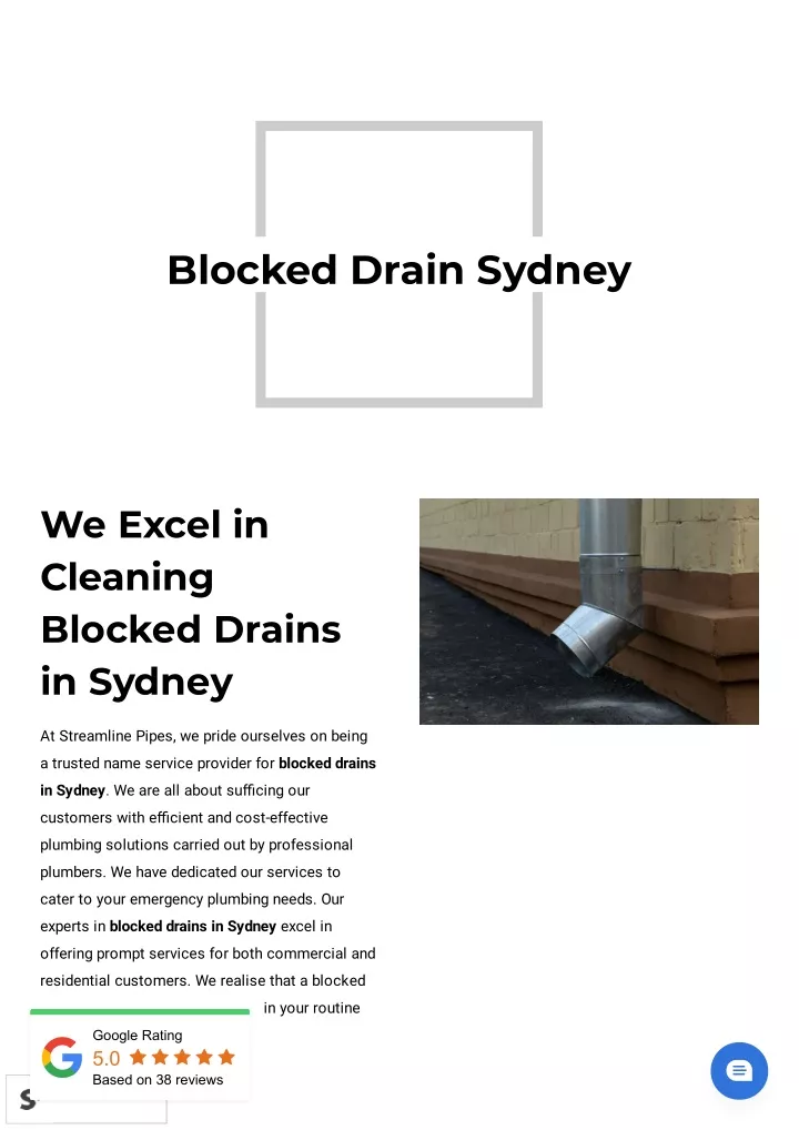 blocked drain sydney