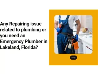 Do you need an Emergency Plumber in Lakeland, Florida?