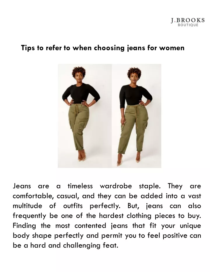 tips to refer to when choosing jeans for women