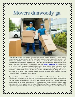 Movers dunwoody ga