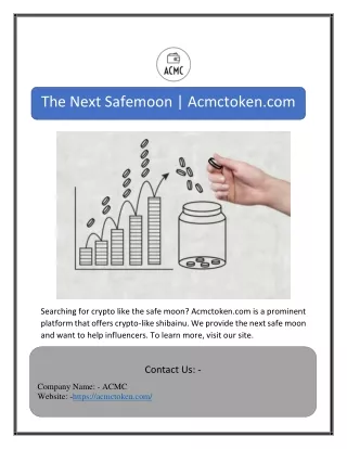 the next safemoon acmctoken com