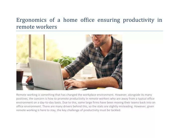 ergonomics of a home office ensuring productivity