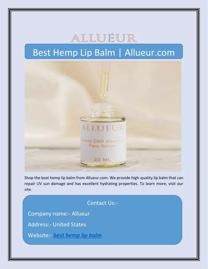 best hemp lip balm allueur com