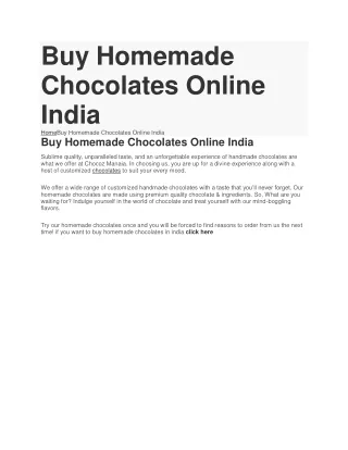 Best Chocolate Products online
