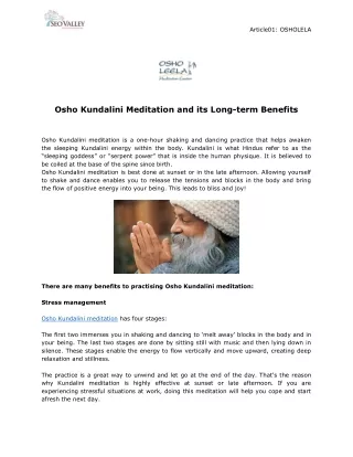 Osho Kundalini Meditation and its Long-term Benefits-converted