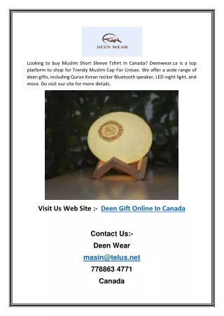 Deen Gift Online in Canada | Deenwear.ca