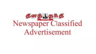 newspaper c l assified advertisement