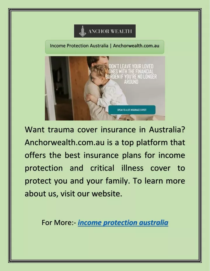 income protection australia anchorwealth com au