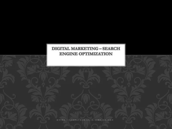 digital marketing search engine optimization