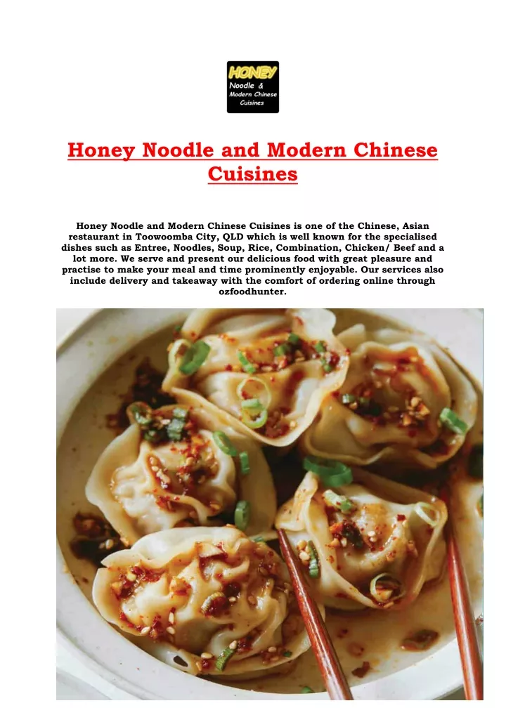 honey noodle and modern chinese cuisines honey