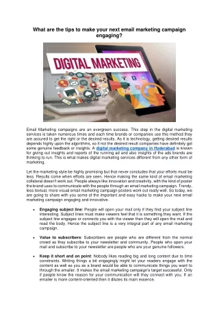 what are the tips to make your next email