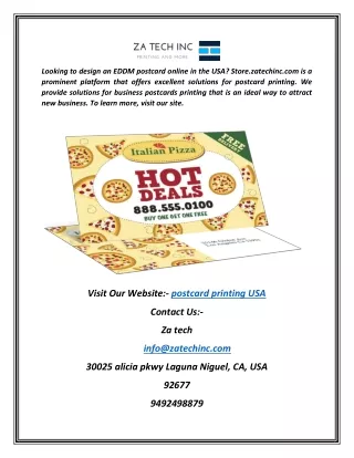 looking to design an eddm postcard online