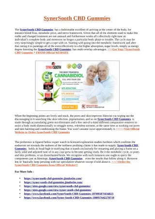 synersooth cbd gummies