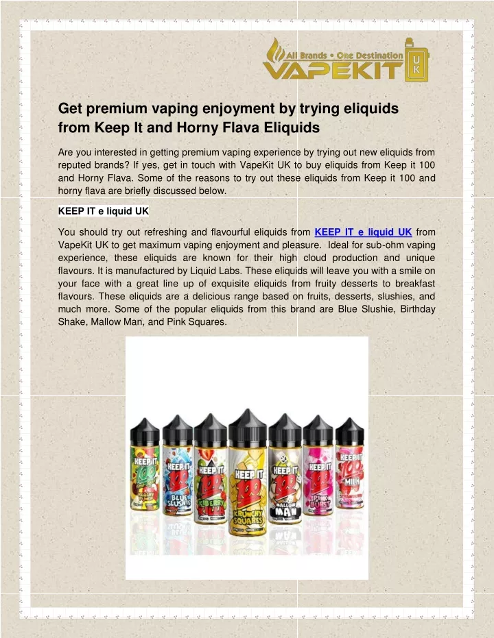 get premium vaping enjoyment by trying eliquids