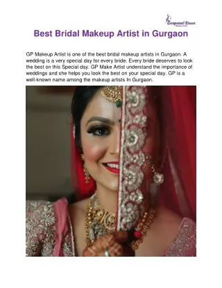 bridal makeup artists in Gurgaon